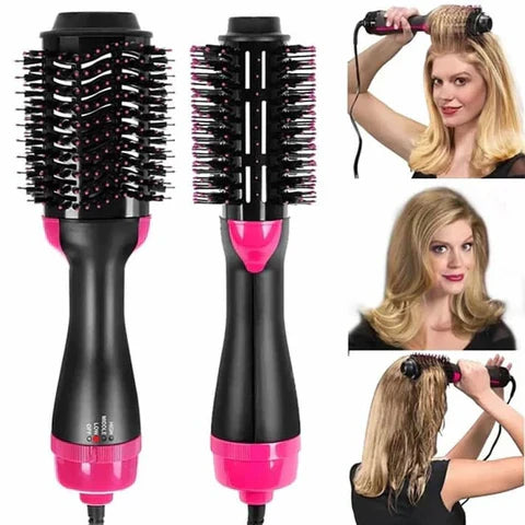 3-in-1 Hair Dryer, Straightener & Hair Curler Brush