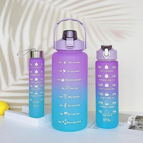 3Pcs Gradient Set  Sports Water Bottle