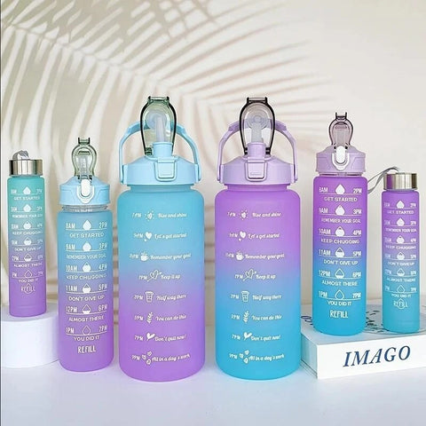 3Pcs Gradient Set  Sports Water Bottle