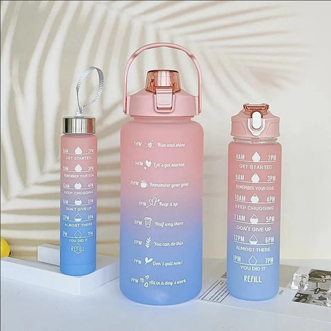 3Pcs Gradient Set  Sports Water Bottle